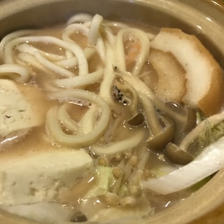 海老の味噌煮込みうどん